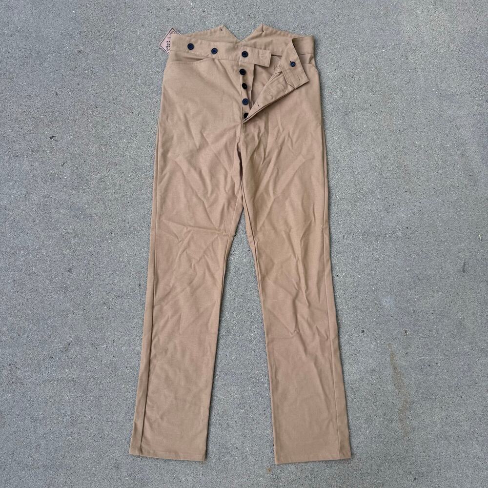 Frontier Classics Tan Western Civil War Old West Reenactment Pants 36x37 NWT